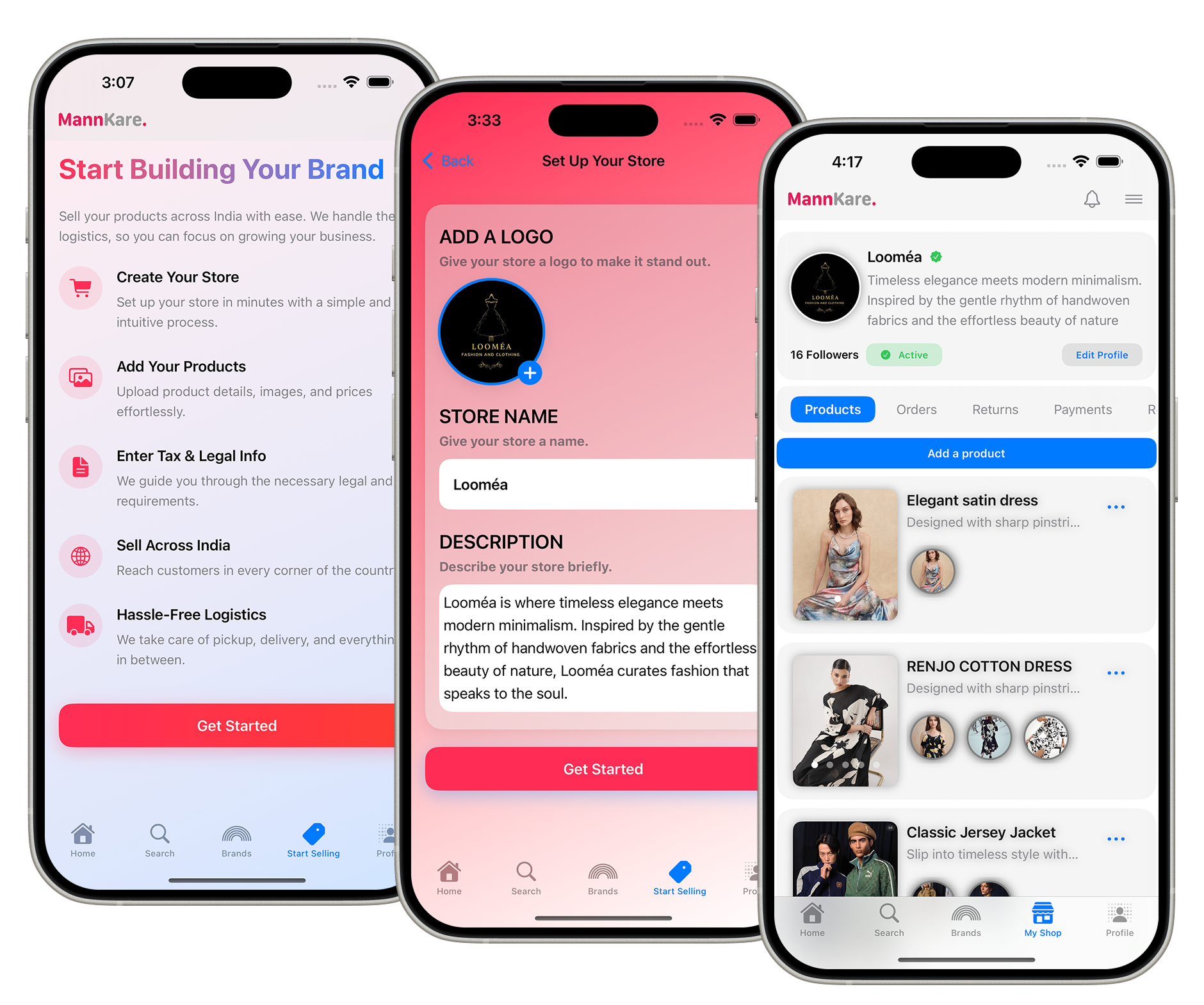 Sign in, create your store, upload products and start selling.